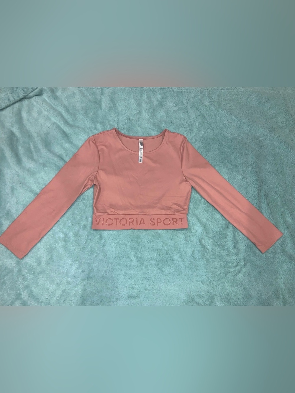Victoria Sport Mauve Cropped Workout Long Sleeve Shirt XS Athletic Activewear